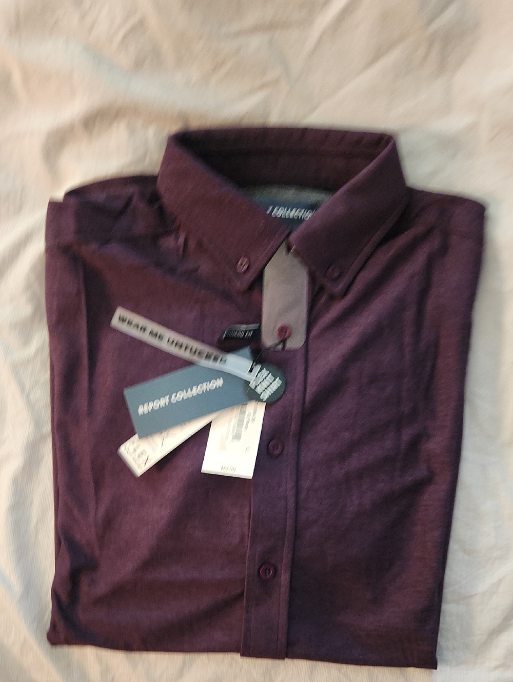 Report Collection Men's Long-Sleeve Button-Down Shirt NWT